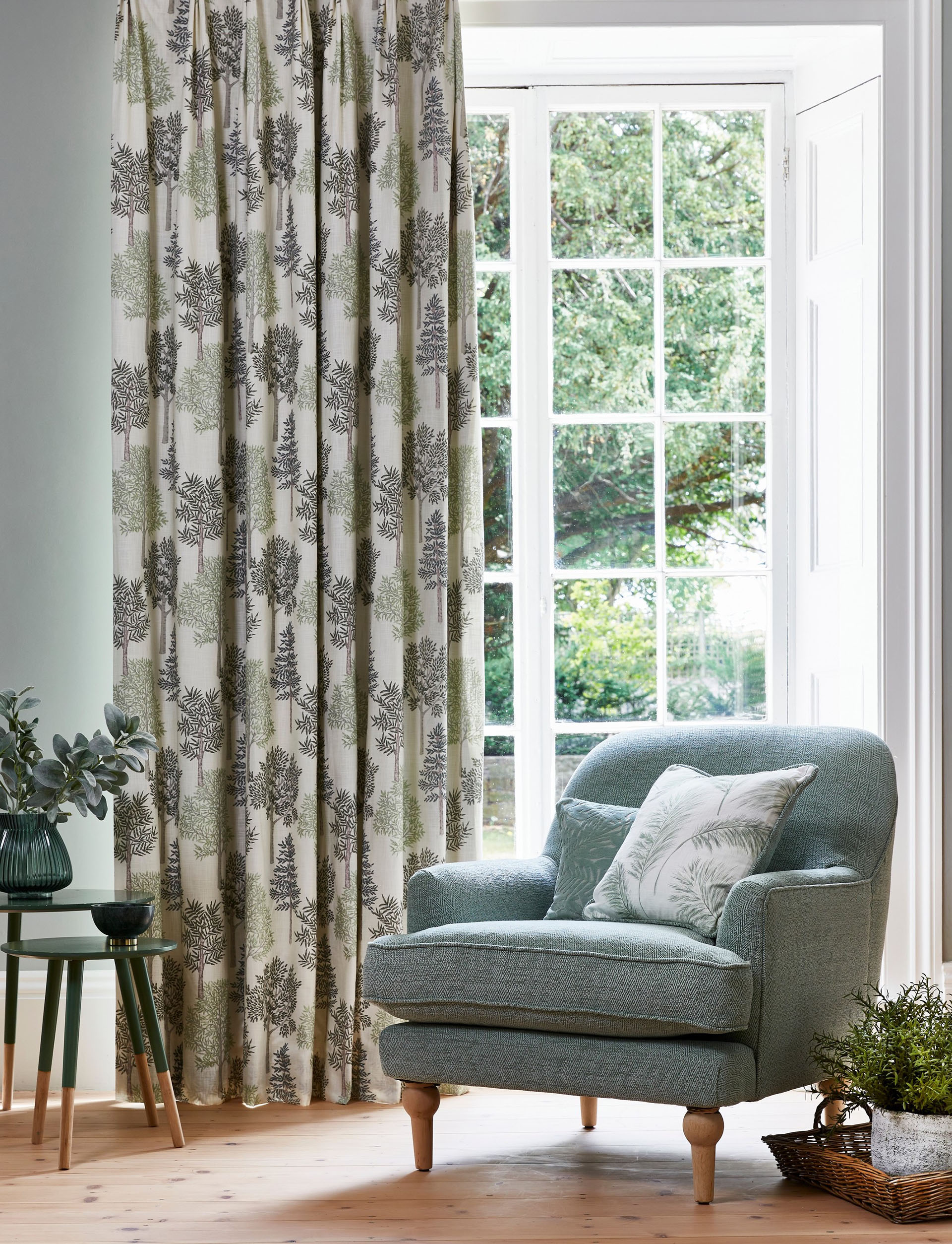 5. Library Custom Made Curtains - Coppice Apple